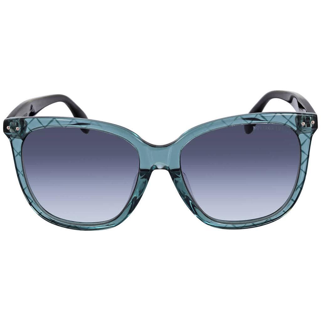 商品Bottega Veneta|Bottega Veneta Blue Gradient Square Ladies Sunglasses BV0252SA 004 55,价格¥772,第4张图片详细描述