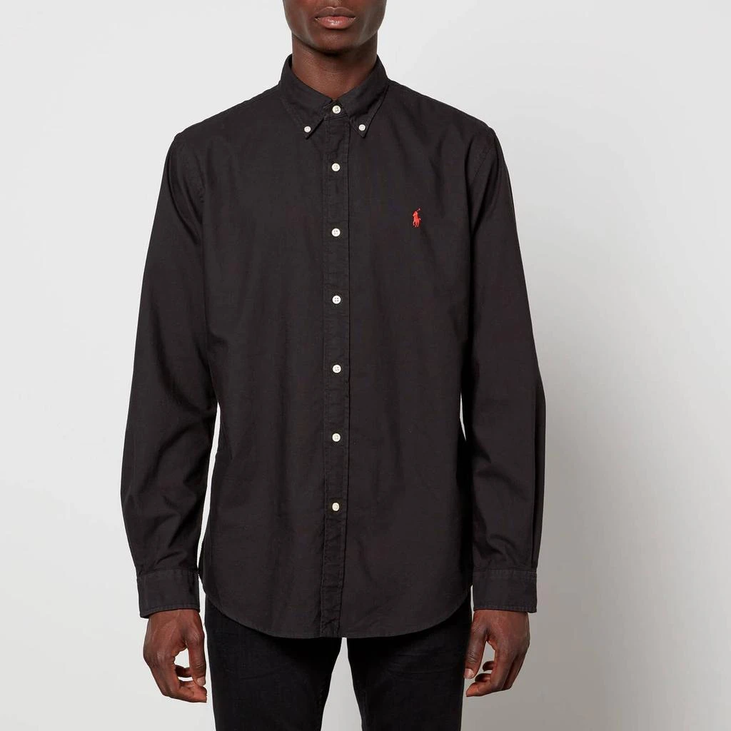 商品Ralph Lauren|Polo Ralph Lauren Men's Custom Fit Oxford Shirt - Polo Black,价格¥608,第1张图片