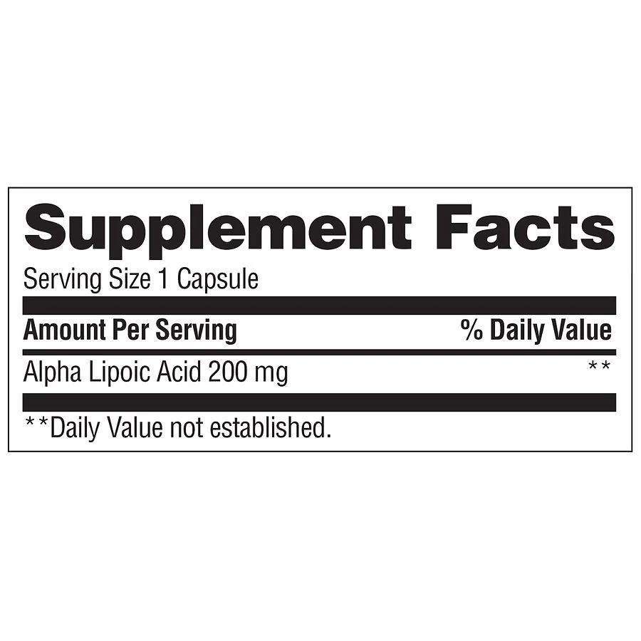 商品Walgreens|Alpha Lipoic Acid 200mg,价格¥147,第4张图片详细描述