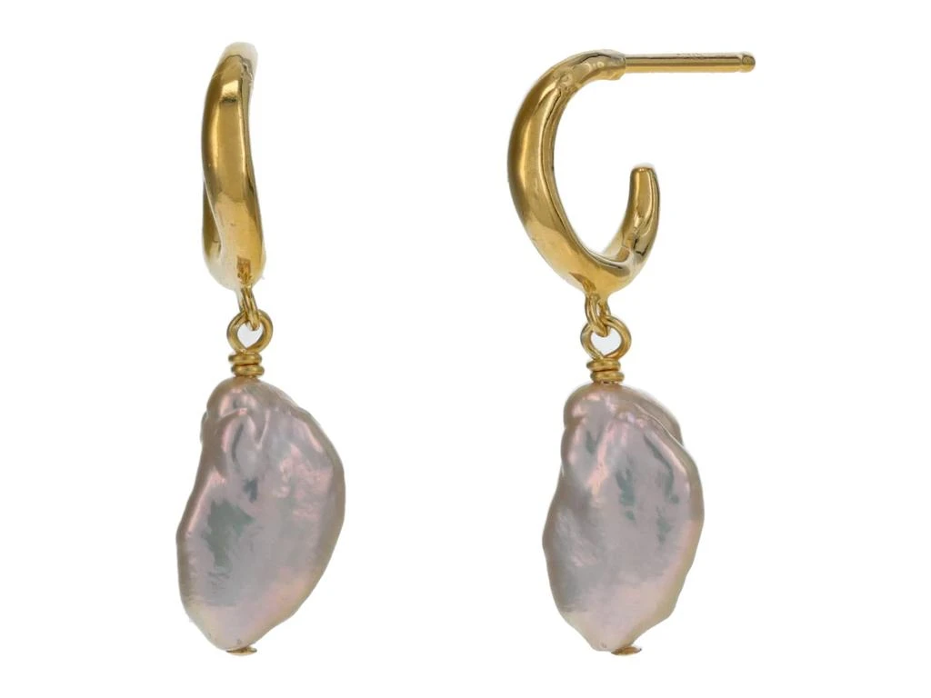 商品Chan Luu|Hoop with Pearl Drop Earrings,价格¥317,第1张图片