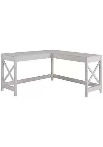 商品HOMCOM|57" L Shaped Corner Desk Computer Home Office Desk and Writing Table White Wood Grain,价格¥1508,第1张图片