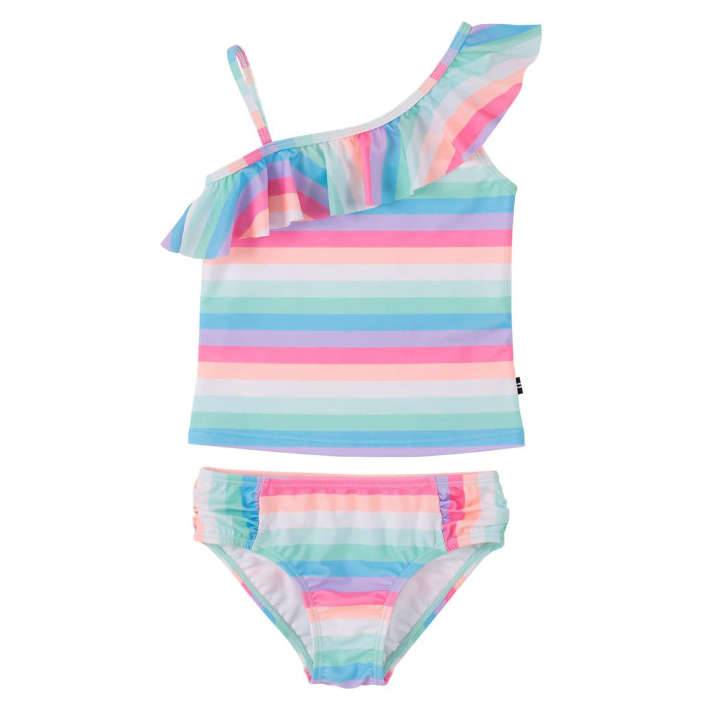 Nautica Toddler Girls' Striped Ruffle Tankini (2T-4T)商品第1张图片规格展示