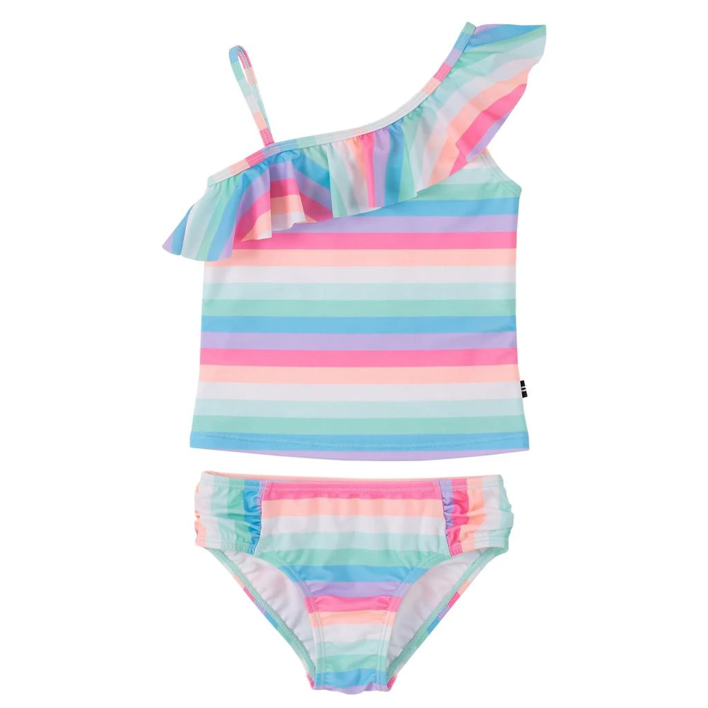 商品Nautica|Nautica Toddler Girls' Striped Ruffle Tankini (2T-4T),价格¥88,第1张图片