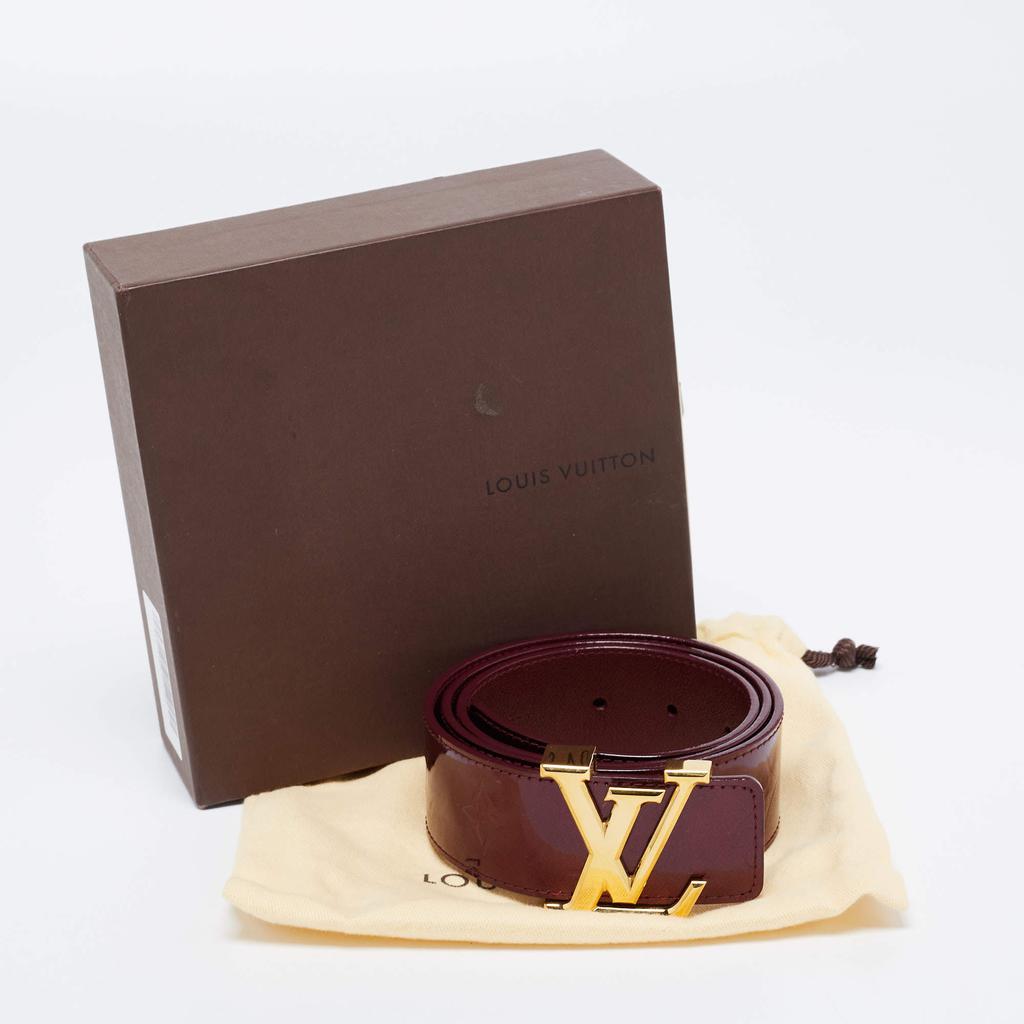 Louis Vuitton Rouge Fauviste Monogram Vernis LV Initiales Belt 85CM商品第5张图片规格展示