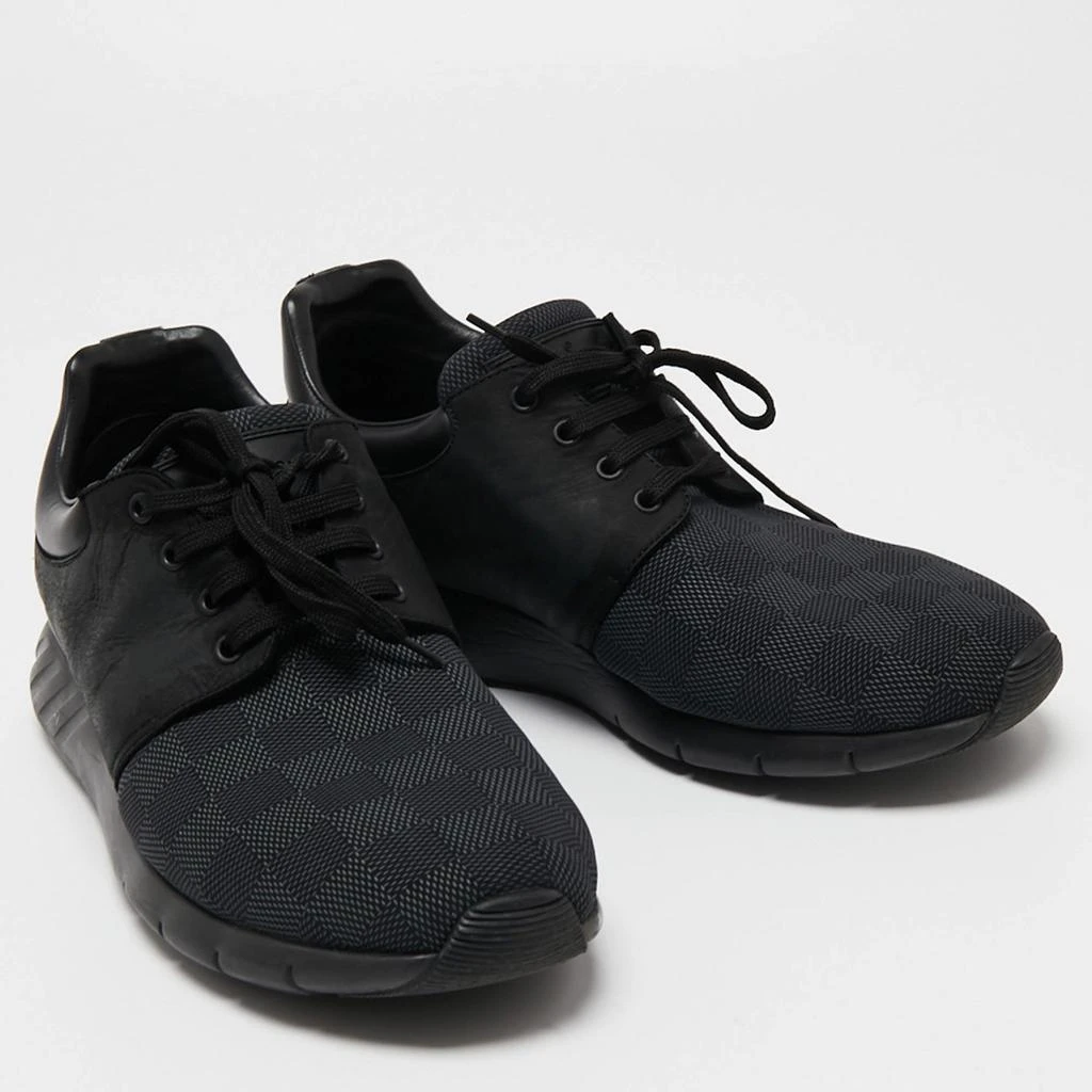 商品[二手商品] Louis Vuitton|Louis Vuitton Black Damier Nylon and Leather Fastlane Sneakers Size 43,价格¥4350,第4张图片详细描述