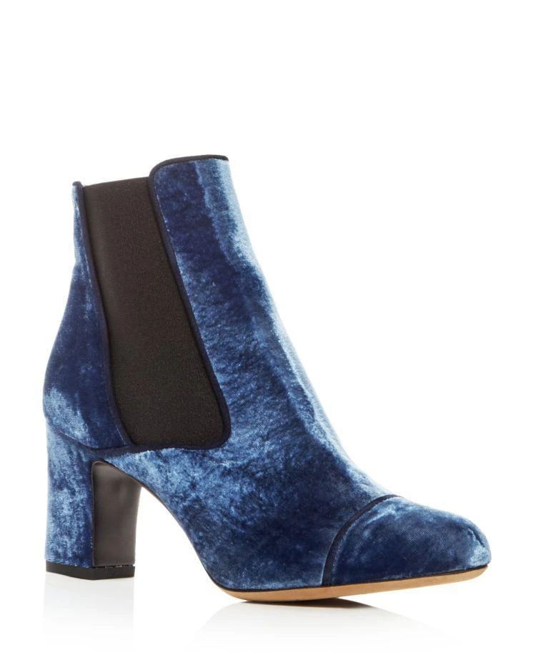 商品Tabitha Simmons|Women's Kiki Velvet Cap Toe High-Heel Booties,价格¥3086,第1张图片