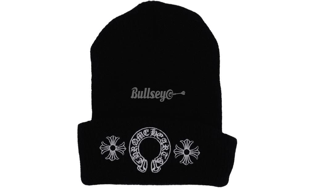 商品Chrome Hearts|Chrome Hearts Horseshoe Black Beanie,价格¥3522,第1张图片