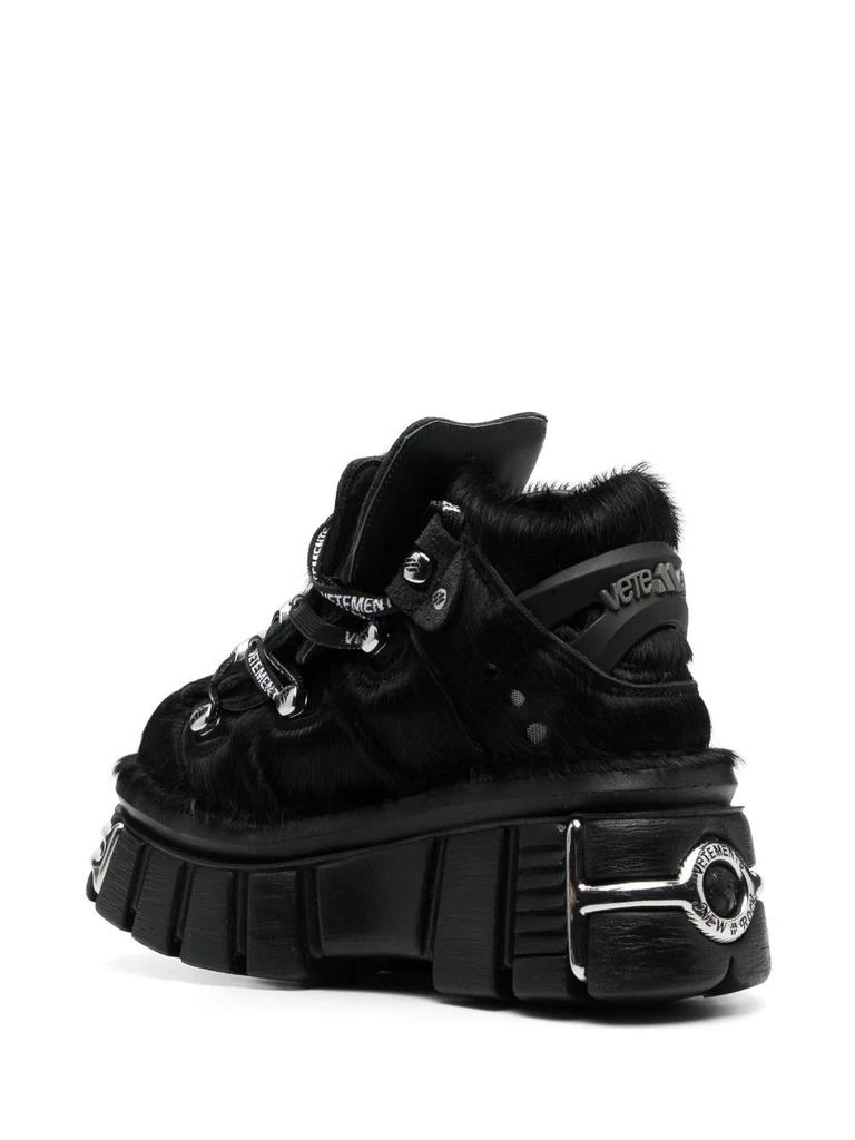 商品Vetements|VETEMENTS X NEW ROCK - Leather Platform Sneakers,价格¥6677,第3张图片详细描述