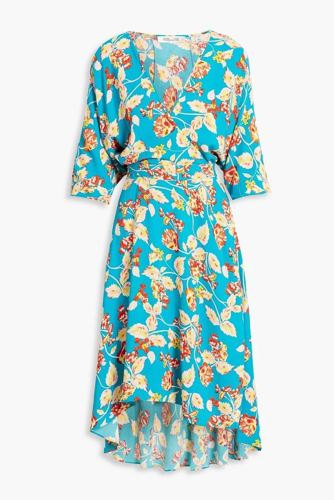 商品Diane von Furstenberg|Eloise wrap-effect floral-print crepe midi dress,价格¥532,第1张图片