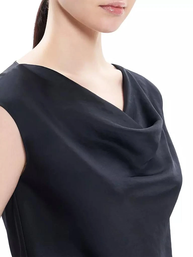 Crushed Satin Cowl-Neck Top 商品