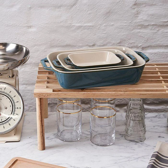 商品Staub|3 Pc Rectangular Stoneware Bakers Set,价格¥748,第4张图片详细描述