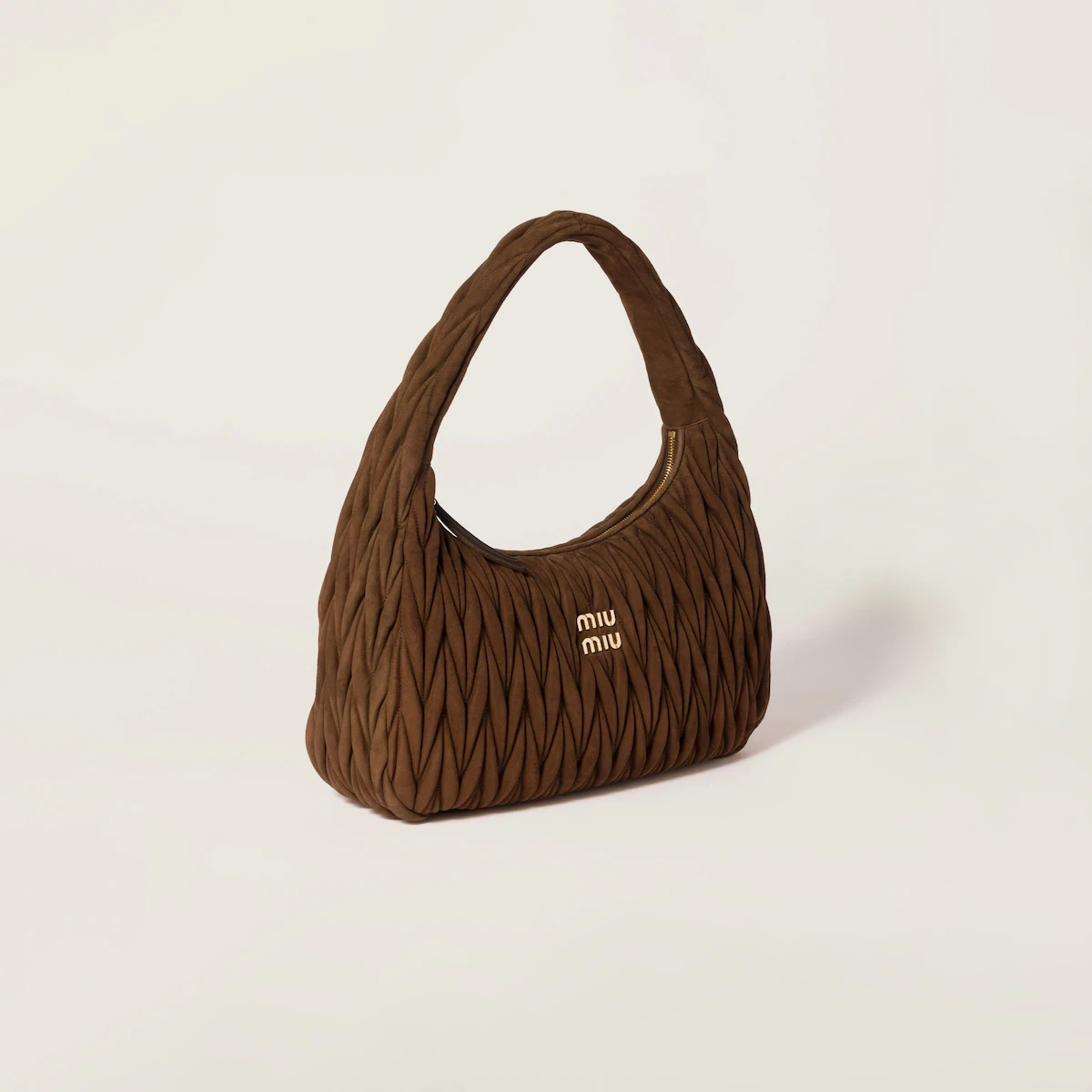 【预售】 缪缪 25春夏 女士 手提包 Sac Wander en suède matelassé 5BC183_AB7O_F0324_V_OOH 商品