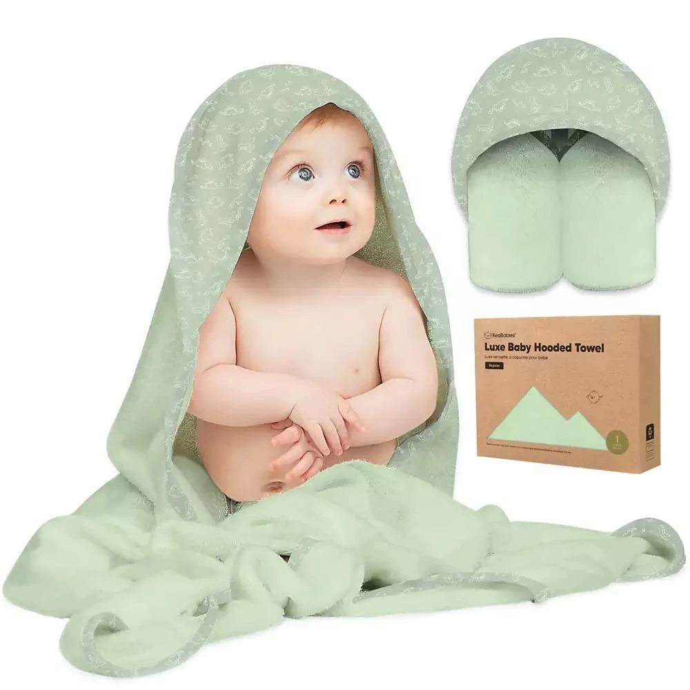 商品KeaBabies|Luxe Baby Hooded Towel, Organic Baby Bath Towel, Hooded Baby Towels, Baby Beach Towel for Newborn, Kids,价格¥142,第1张图片