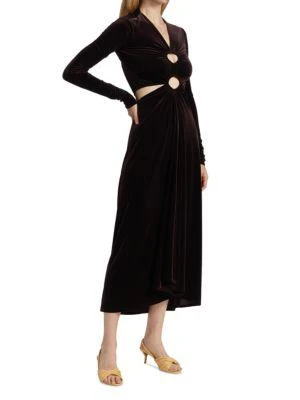商品A.L.C.|Maeve Velvet Cutout Dress,价格¥1227,第1张图片