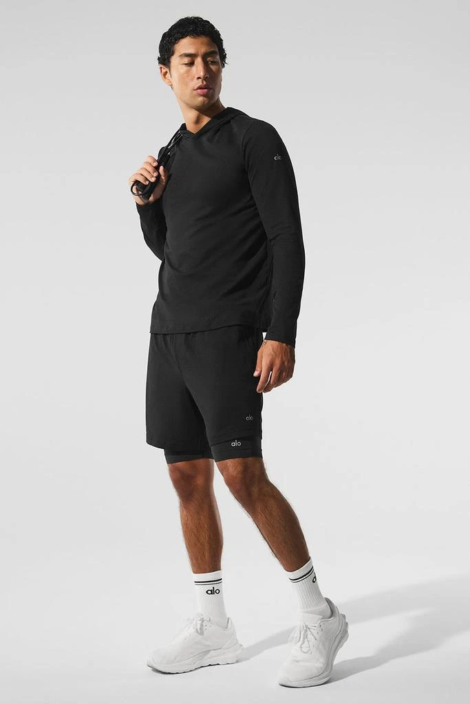 商品Alo|Conquer React 2-In-1 Performance Short - Black/Black,价格¥593,第4张图片详细描述