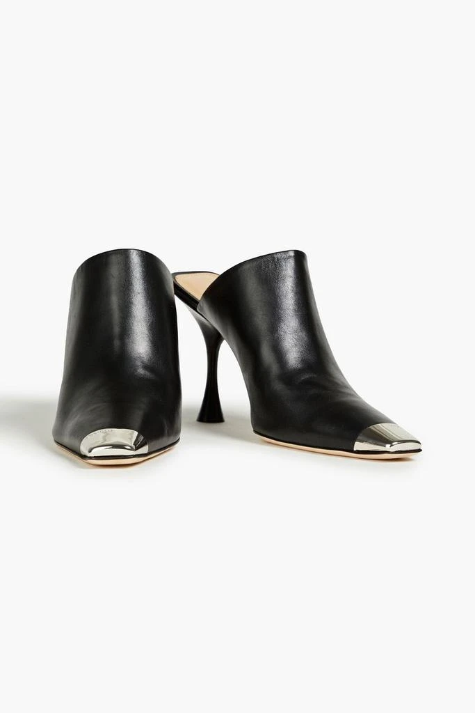 商品Sergio Rossi|Logo-embellished leather mules,价格¥2933,第2张图片详细描述