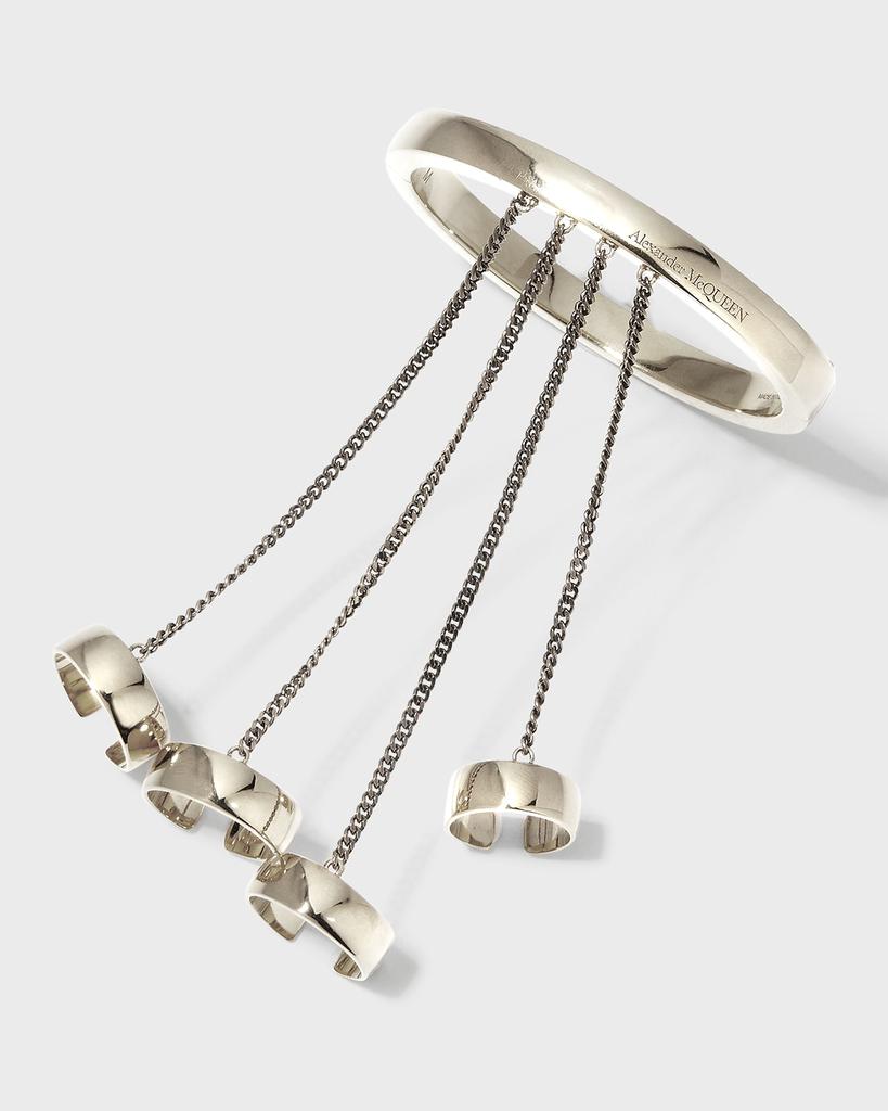 4-Ring Connector Bracelet, Silver商品第1张图片规格展示