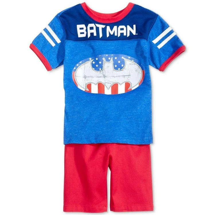 商品Nannette|2-Pc. Batman Graphic-Print T-Shirt & Shorts Set, Little Boys (4-7),价格¥64,第2张图片详细描述