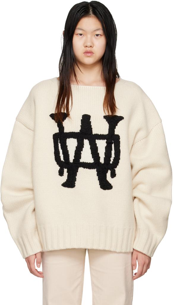 Off-White Embroidered Sweater商品第1张图片规格展示