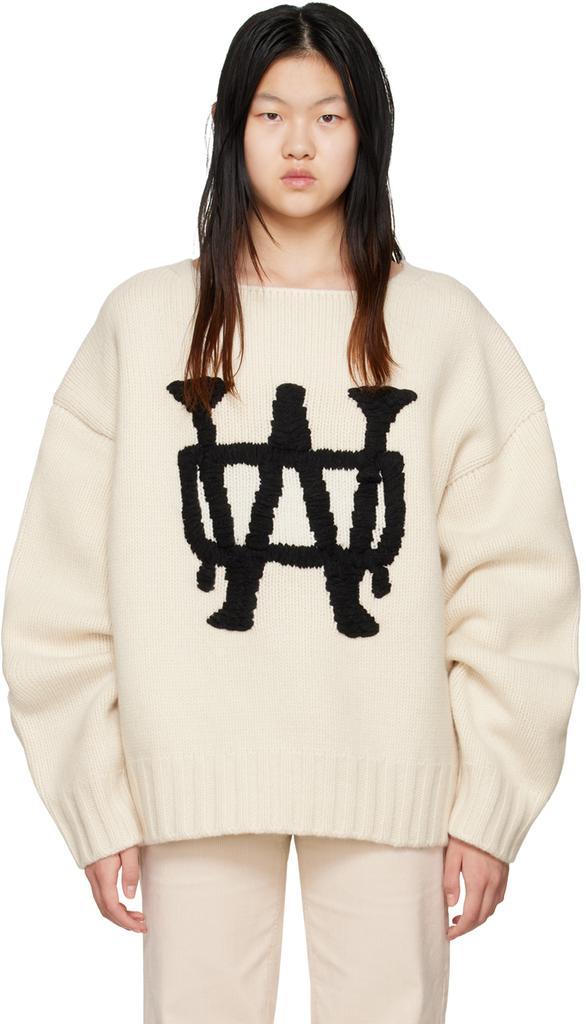 商品We11done|Off-White Embroidered Sweater,价格¥3790,第1张图片