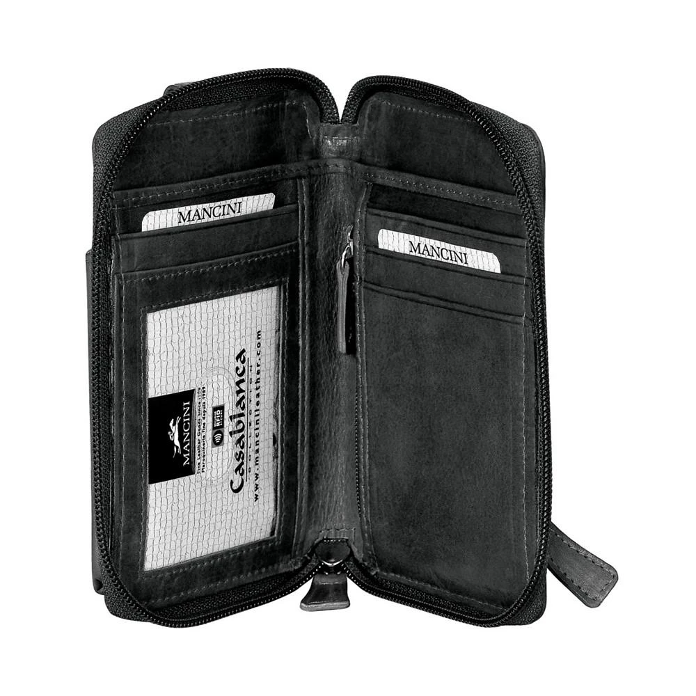 商品Mancini Leather Goods|Casablanca Collection RFID Secure Cell Phone Wallet,价格¥551,第4张图片详细描述