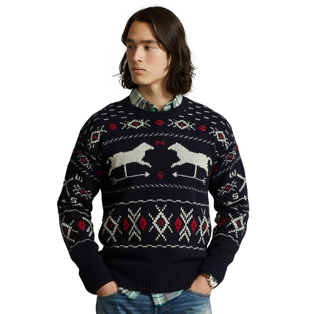 商品Ralph Lauren|Men's Weathervane Wool-Silk Sweater,价格¥668,第1张图片