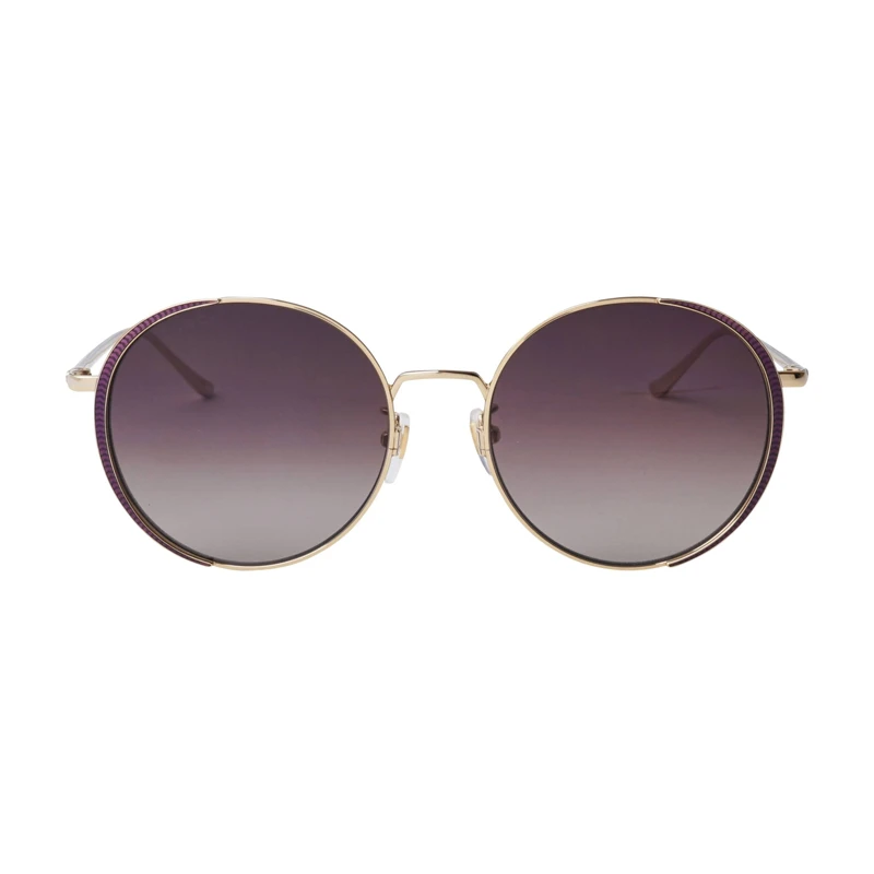 商品[国内直发] Gucci|GUCCI 女金色女士圆形太阳镜 GG0401SK-001,价格¥3654,第1张图片