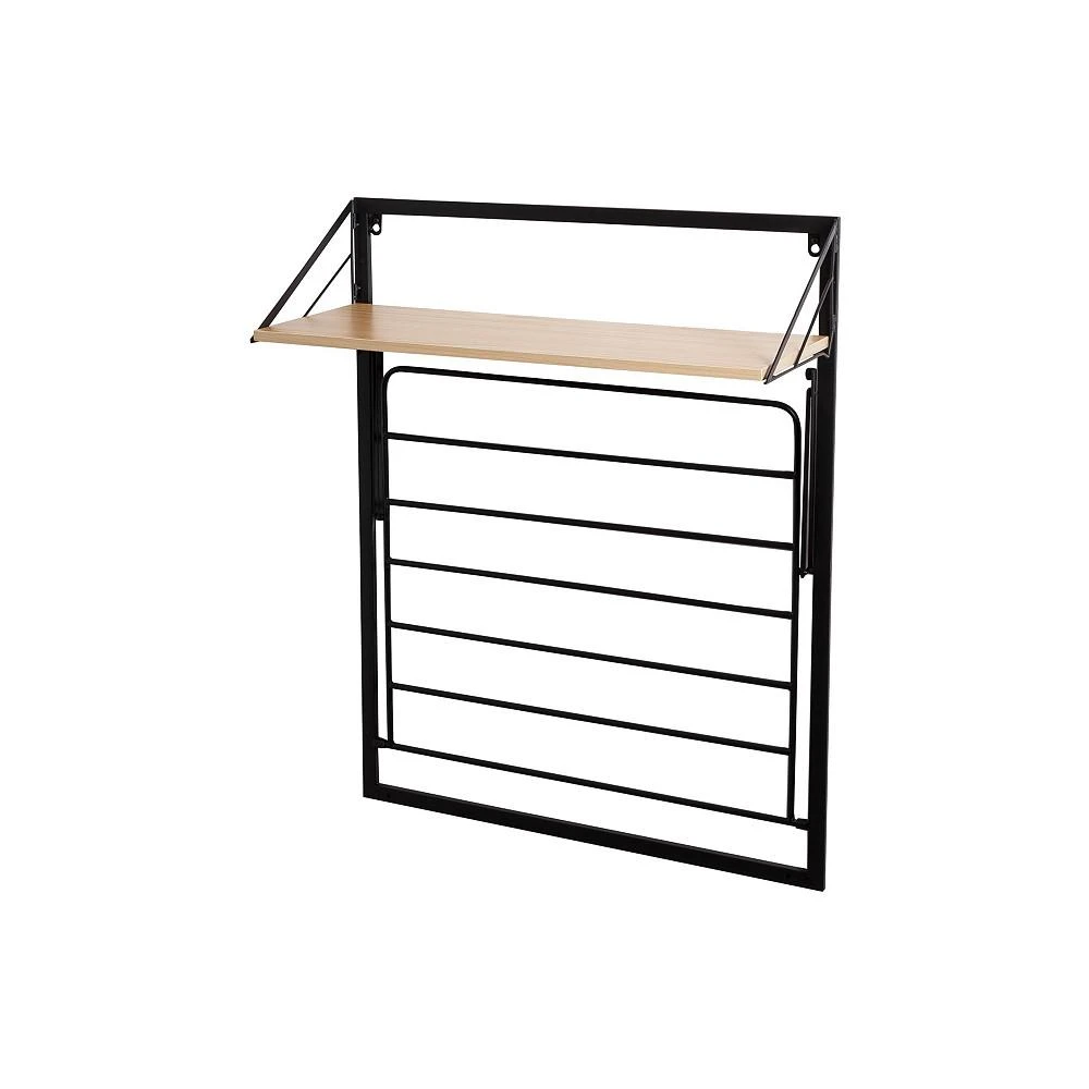 商品Honey Can Do|Wall Mounted Drying Rack with Shelf for Small Laundry Room,价格¥763,第4张图片详细描述