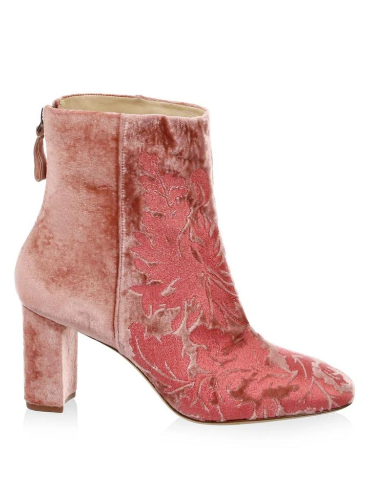 商品Alexandre Birman|Regina Embroidered Velvet Booties,价格¥2160,第5张图片详细描述