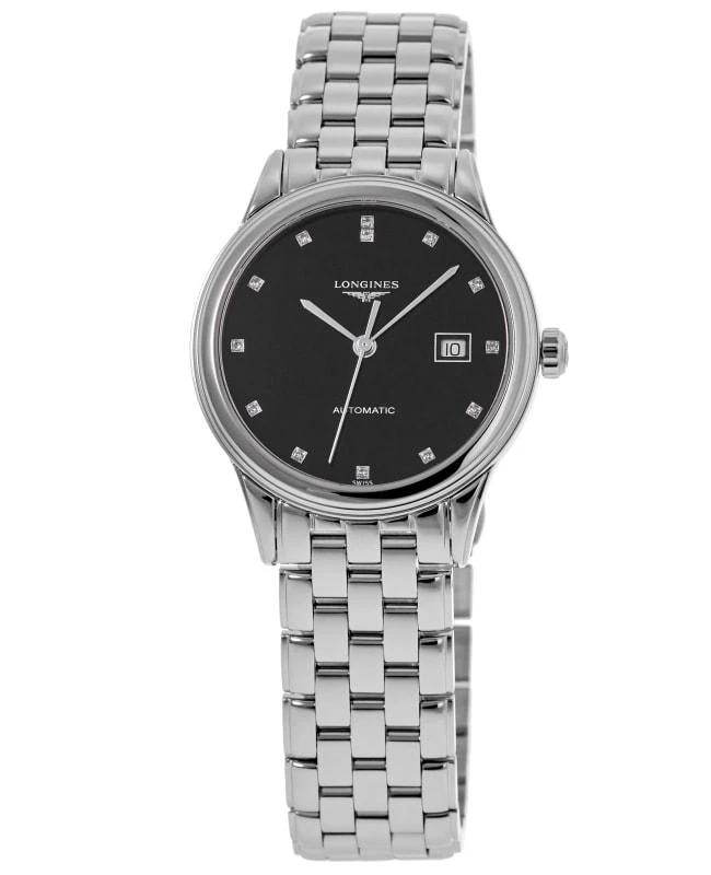 商品Longines|Longines Flagship Automatic 30mm Black Diamond Dial Steel Women's Watch L4.374.4.57.6,价格¥8873,第1张图片