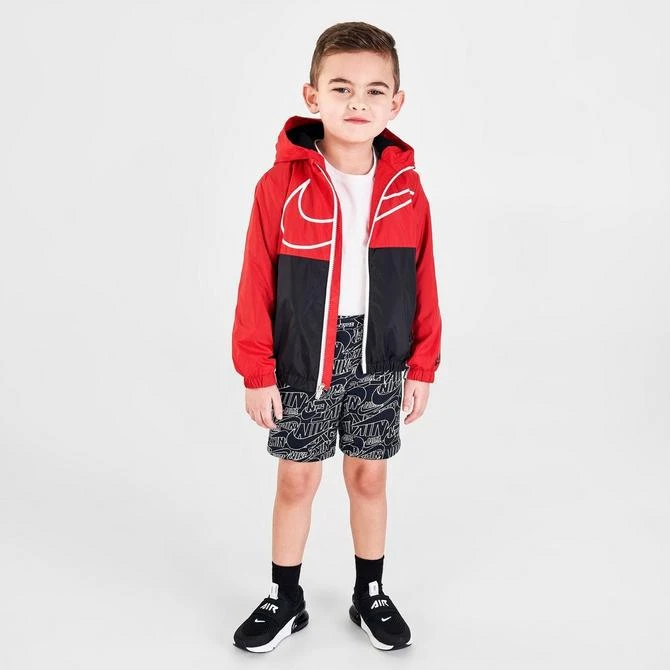 商品NIKE|Boys' Toddler Nike Sportswear Swoosh Fleece Lined Jacket,价格¥337,第2张图片详细描述