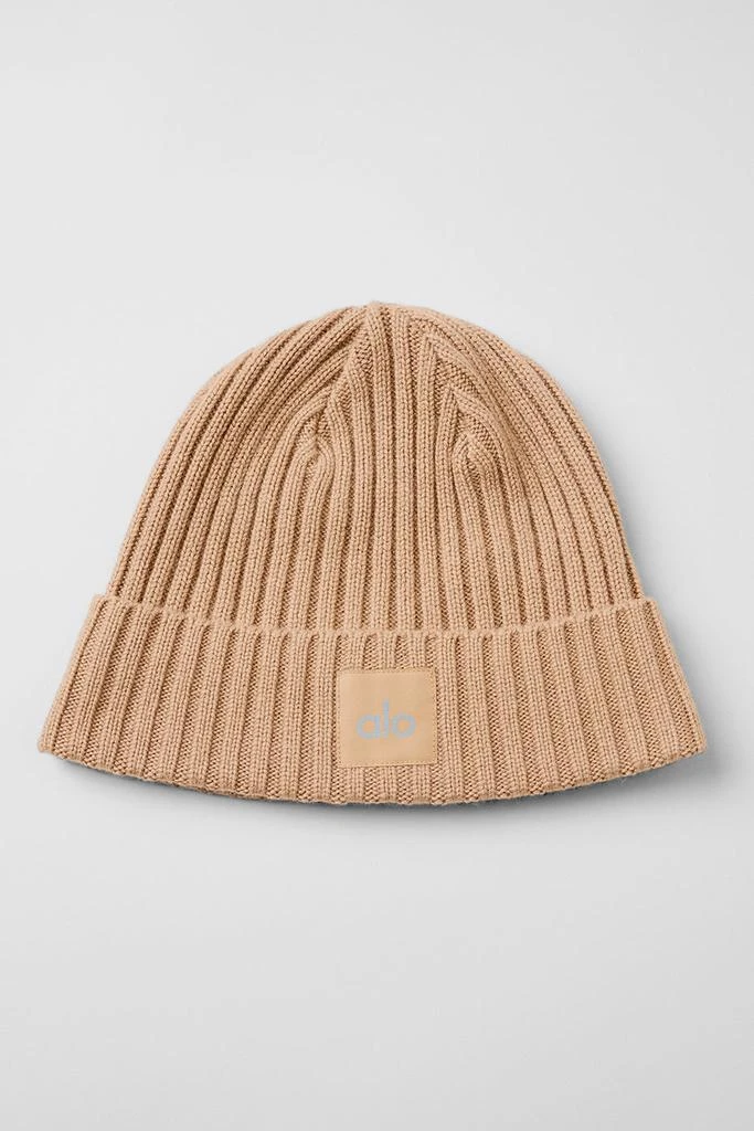 商品Alo|Cashmere Blend Rib Beanie - Toasted Almond,价格¥807,第2张图片详细描述