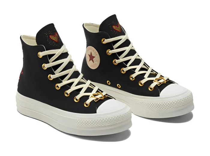 商品Converse|Chuck Taylor All Star Lift Hi Black/Egret/Back Ally Brick,价格¥562,第1张图片