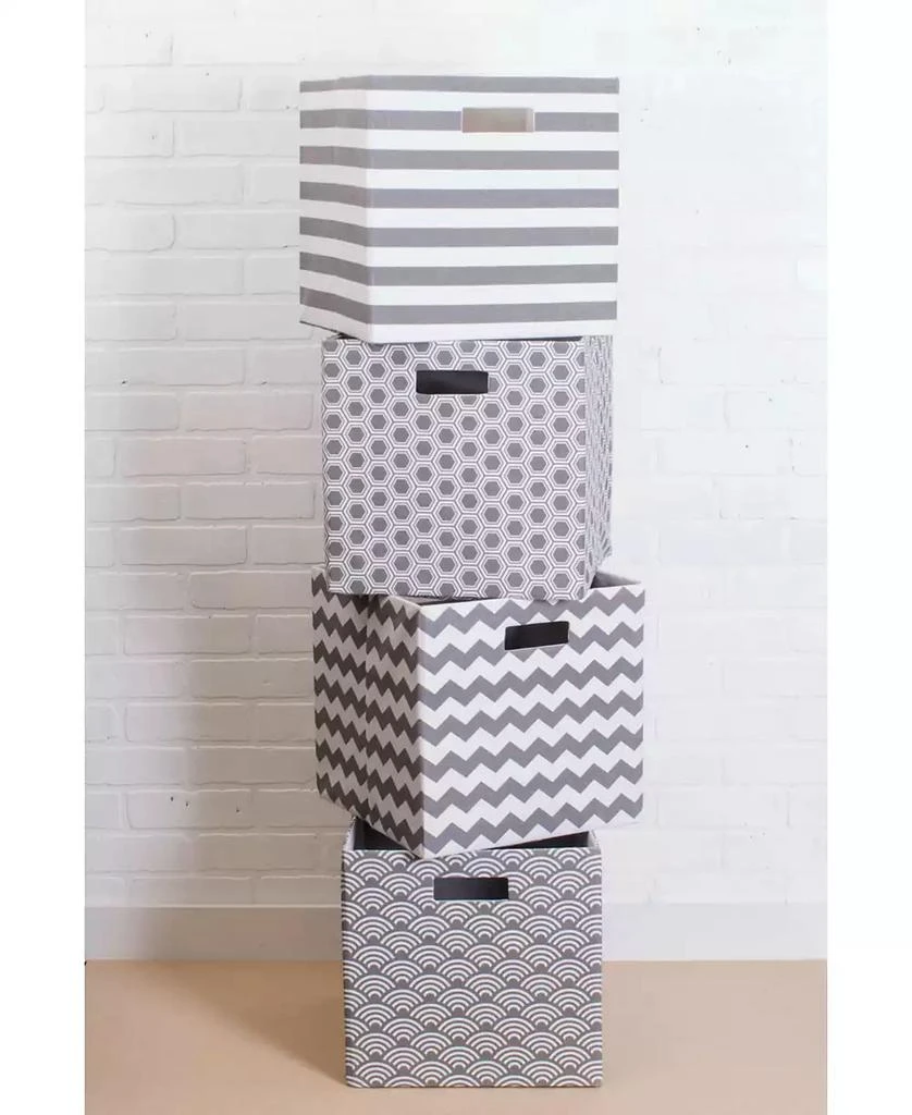 Chevron Stripe Polyester Storage Bin 商品