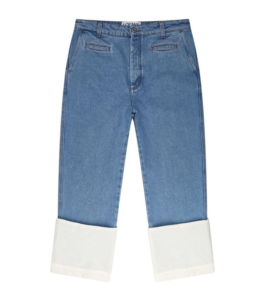 商品Loewe|Stonewashed Turn-Up Hem Jeans,价格¥4567,第1张图片