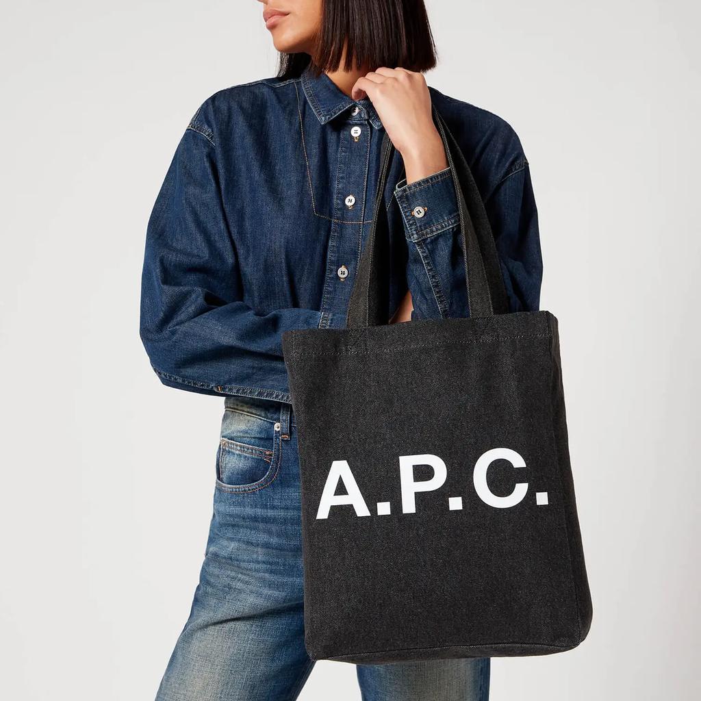 A.P.C. Women's Lou Tote Bag - Faux Black商品第2张图片规格展示