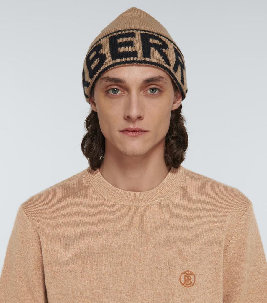 商品Burberry|Logo intarsia cashmere beanie,价格¥1527,第4张图片详细描述