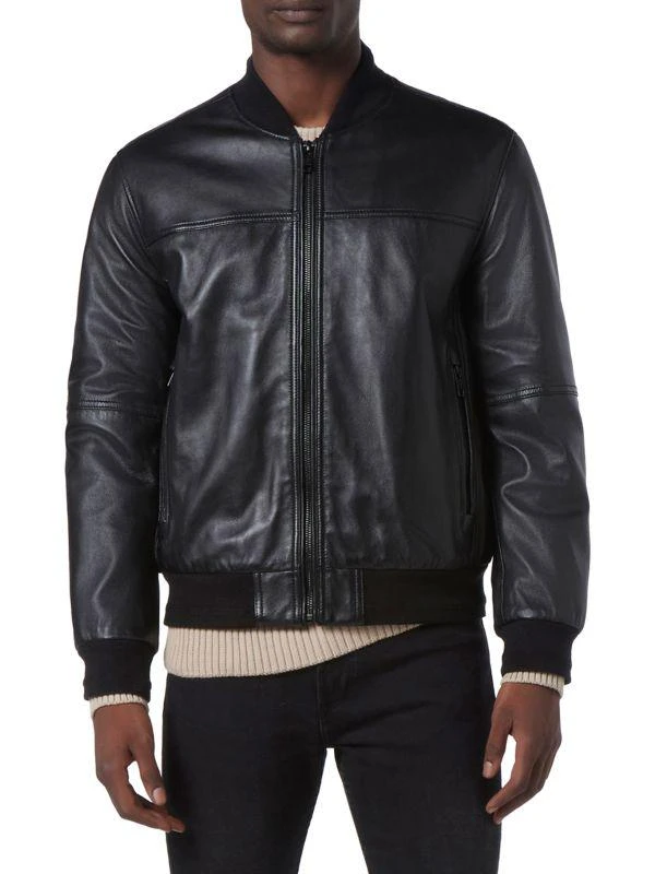 商品Marc New York by Andrew Marc|Summit Leather Bomber Jacket,价格¥3431,第3张图片详细描述