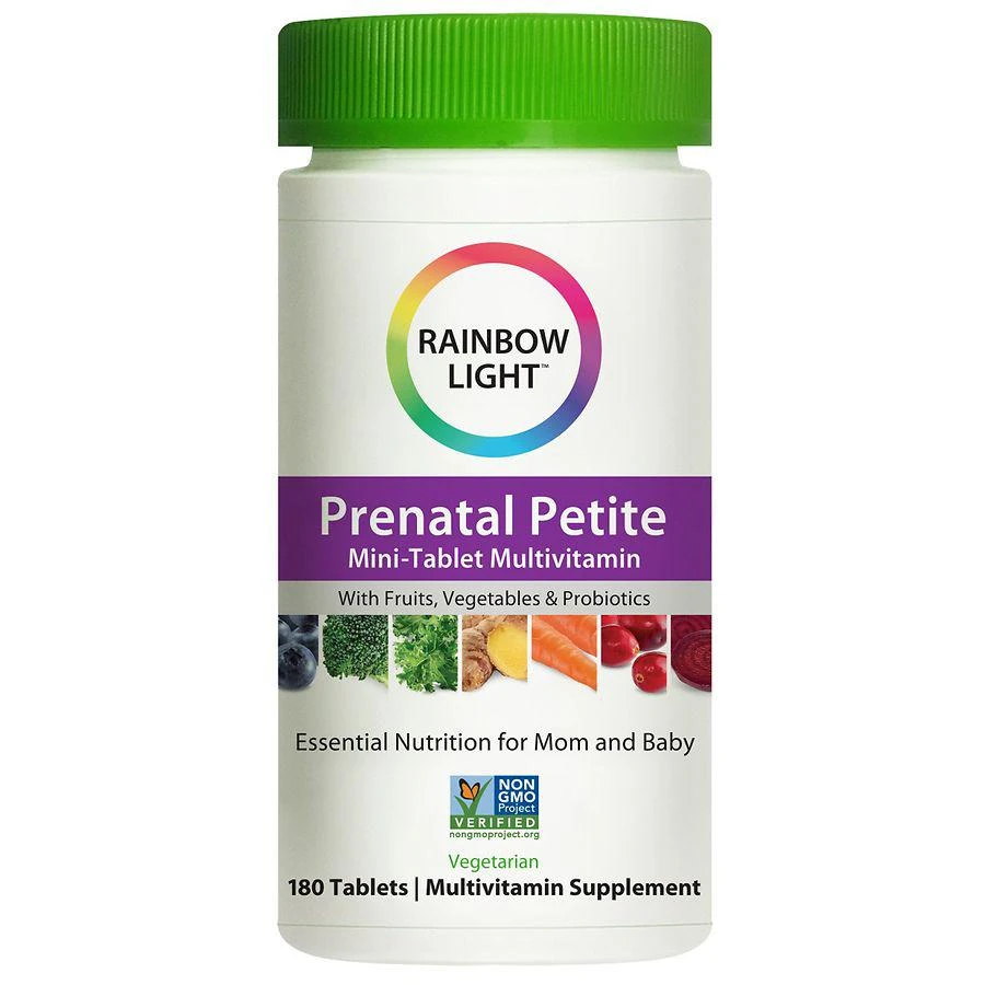 商品Rainbow Light|Prenatal Petite Mini-Tablet, Non-GMO Project Verified, Vegetarian,价格¥260,第1张图片