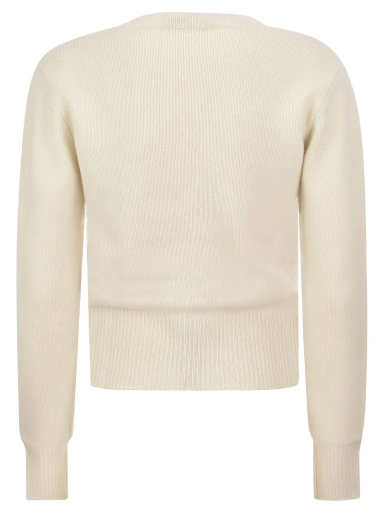 商品Max Mara|Max Mara Studio V-Neck Long Sleeved Sweater,价格¥2538,第2张图片详细描述