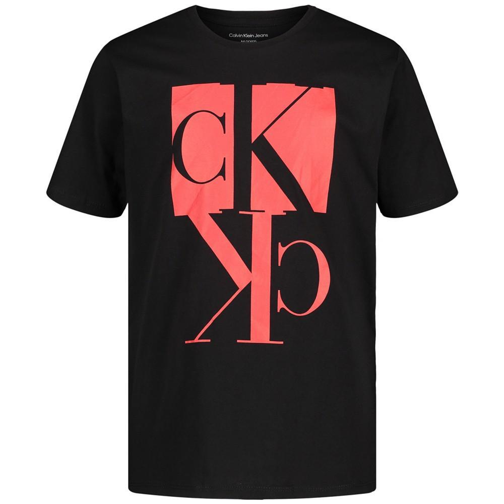 商品Calvin Klein|Big Boys Mirrored Short Sleeve T-shirt,价格¥92,第1张图片