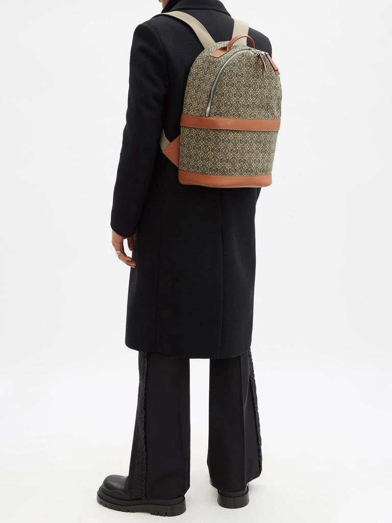 商品Loewe|Anagram-jacquard leather-trim canvas backpack,价格¥13638,第2张图片详细描述