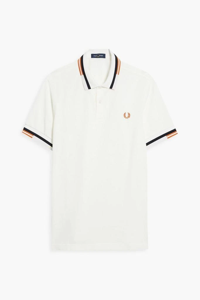 商品Fred Perry|Embroidered cotton-piqué polo shirt,价格¥608,第1张图片