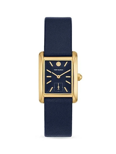 商品Tory Burch|Eleanor Goldtone & Leather Strap Watch,价格¥1547,第1张图片