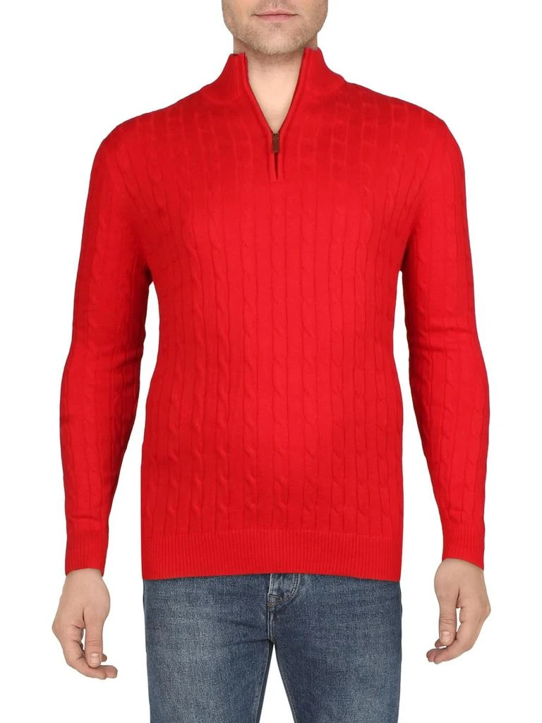 商品Club Room|Mens Cotton 1/4-Zip Pullover Sweater,价格¥170,第3张图片详细描述