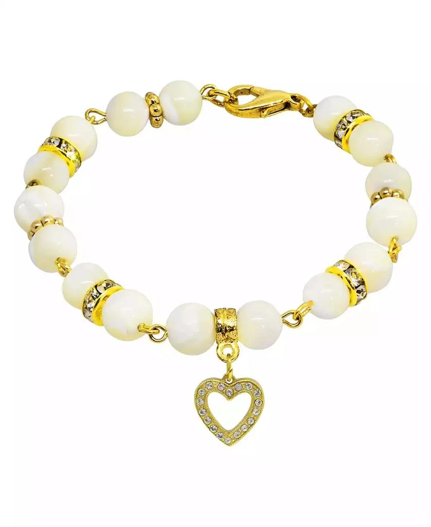 商品2028|14K Gold-tone Heart Clasp Bracelet,价格¥389,第1张图片