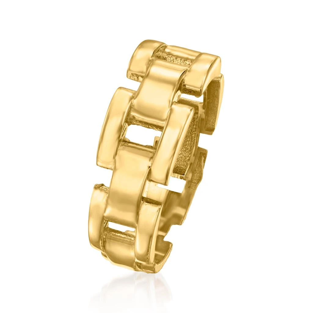 商品Canaria Fine Jewelry|Canaria 10kt Yellow Gold Panther-Link Ring,价格¥1346,第3张图片详细描述