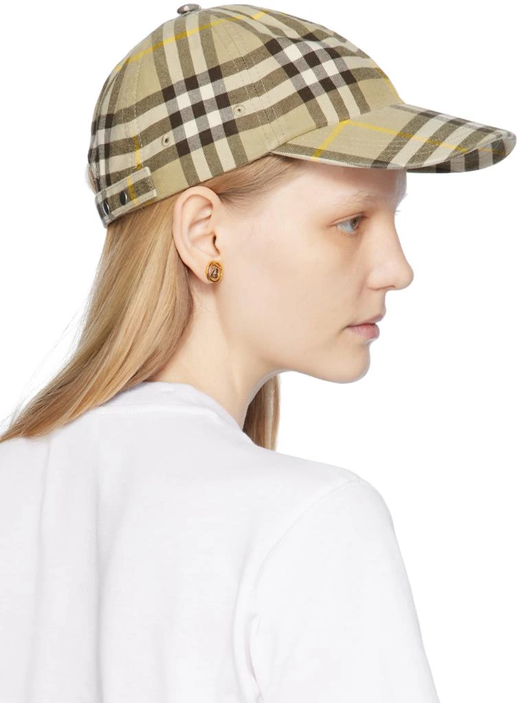 商品Burberry|Khaki Check Cap,价格¥2352,第3张图片详细描述