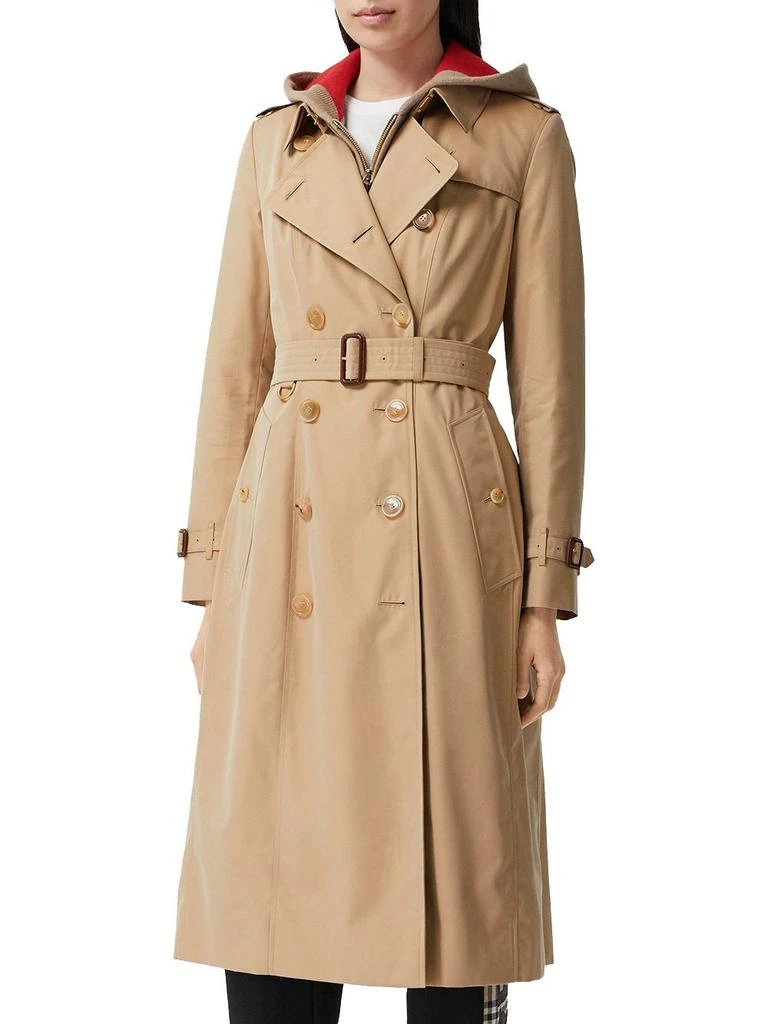 商品Burberry|Burberry women's beige cotton trench coat,价格¥17646,第2张图片详细描述