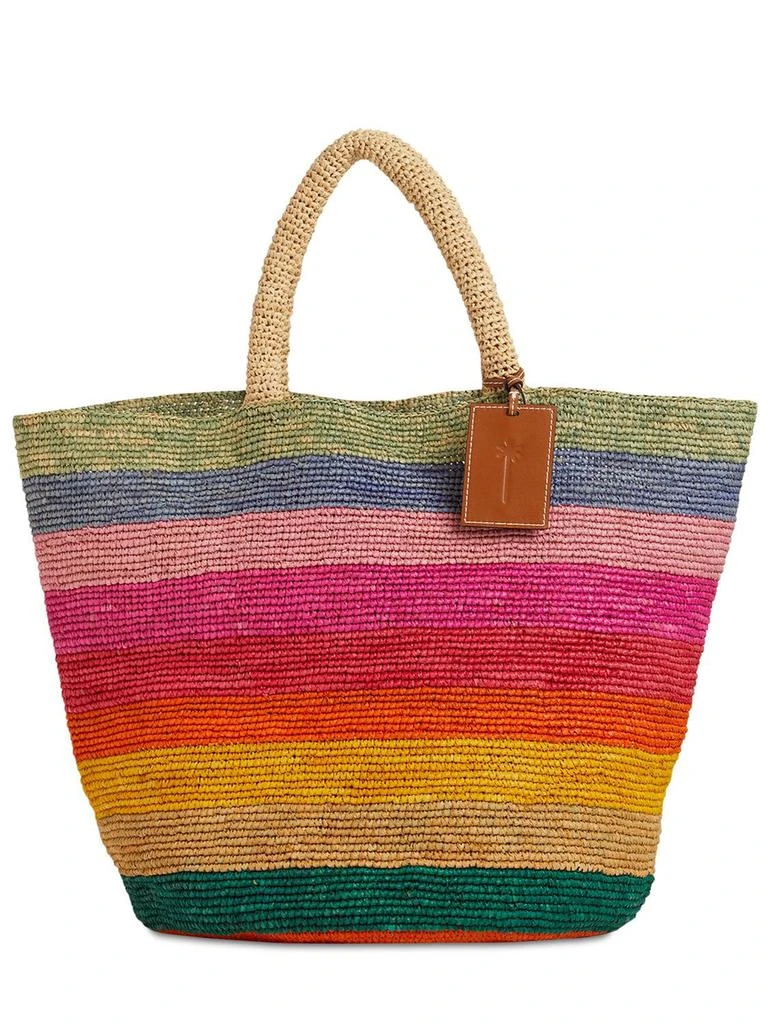 商品MANEBÍ|Summer Rainbow Raffia Tote Bag,价格¥2395,第1张图片